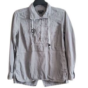 Eddie Bauer Pull Over Gray Utility Jacket Size L